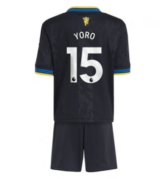 Nogometni dres za otroke Manchester United Leny Yoro #15 Tretji 2025-26
