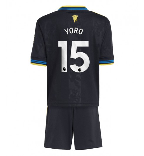 Nogometni dres za otroke Manchester United Leny Yoro #15 Tretji 2025-26