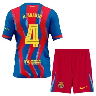 Otroški Četrti dresi Ronald Araujo #4 FC Barcelona Kompleti 2025–26