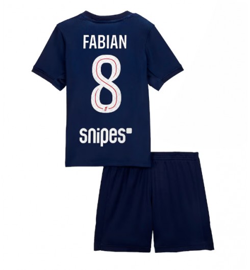 Otroški Nogometni dresi Fabian Ruiz #8 Paris Saint-Germain PSG Domači 2025-26