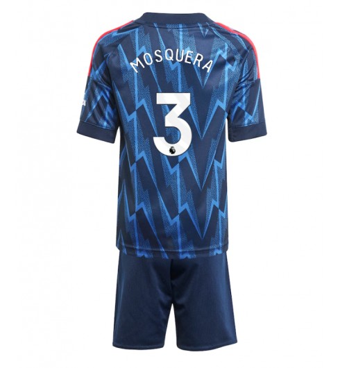 Otroški Nogometni dresi Kompleti Cristhian Mosquera #3 Arsenal Gostujoči 2025-26