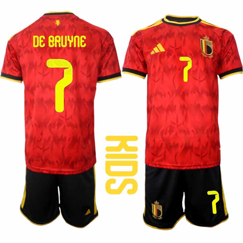 Otroški Nogometni dresi kompleti Kevin De Bruyne #7 Belgija Domači SP 2026