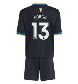 Otroški nogometni dresi kompleti Manchester United Patrick Dorgu #13 Tretji 2025-26