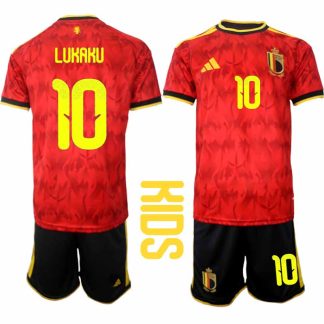 Otroški Nogometni dresi kompleti Romelu Lukaku #10 Belgija Domači SP 2026