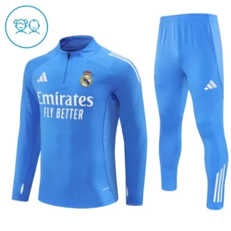 Otroški Nogometni dresi Real Madrid 1/4 Zip 2025-26 Za Trening modra