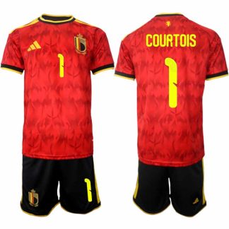Poceni Nogometni dresi kompleti Thibaut Courtois #1 Belgija Domači SP 2026