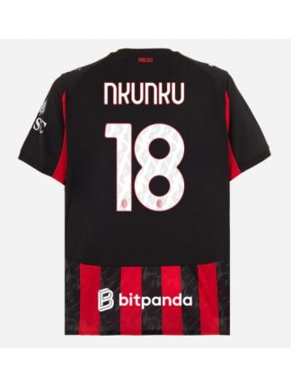 Moški Nogometni dresi AC Milan Christopher Nkunku #18 Domači 2025-26 Kratek rokav