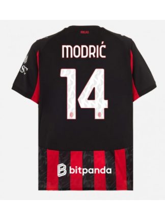 Moški Nogometni dresi AC Milan Luka Modric #14 Domači 2025-26 Kratek rokav