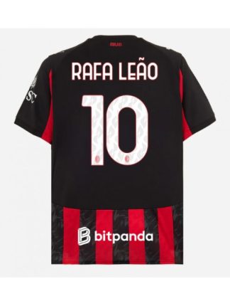 Moški Nogometni dresi AC Milan Rafael Leao #10 Domači 2025-26 Kratek rokav