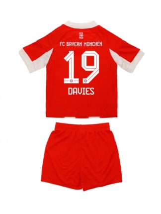 Otroški Nogometni dresi Bayern Munich Alphonso Davies #19 Domači 2025-26 kompleti