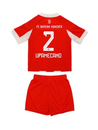 Otroški Nogometni dresi Bayern Munich Dayot Upamecano #2 Domači 2025-26 kompleti