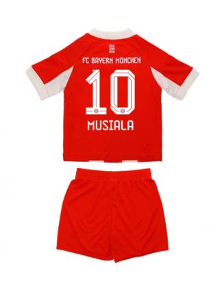 Otroški Nogometni dresi Bayern Munich Jamal Musiala #10 Domači 2025-26 kompleti