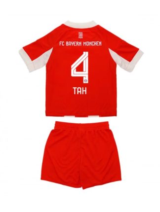 Otroški Nogometni dresi Bayern Munich Jonathan Tah #4 Domači 2025-26 kompleti