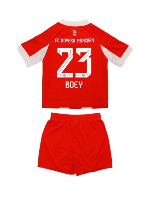 Otroški Nogometni dresi Bayern Munich Sacha Boey #23 Domači 2025-26 kompleti