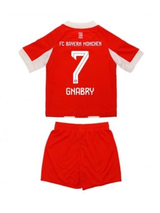 Otroški Nogometni dresi Bayern Munich Serge Gnabry #7 Domači 2025-26 kompleti