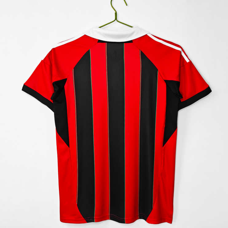 Poceni Moški retro nogometni dresi AC Milan Domači 2012/13 Kratek Rokav-1