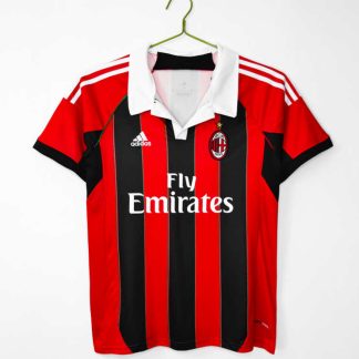 Poceni Moški retro nogometni dresi AC Milan Domači 2012/13 Kratek Rokav