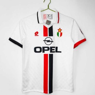 Poceni Moški retro nogometni dresi AC Milan Gostujoči 1996/97 Kratek Rokav