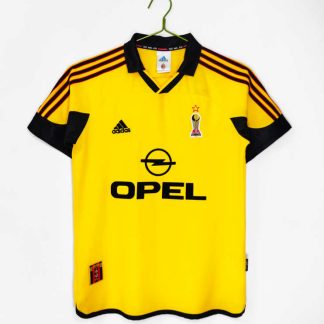 Poceni Moški retro nogometni dresi AC Milan Gostujoči 1999/00 Kratek Rokav