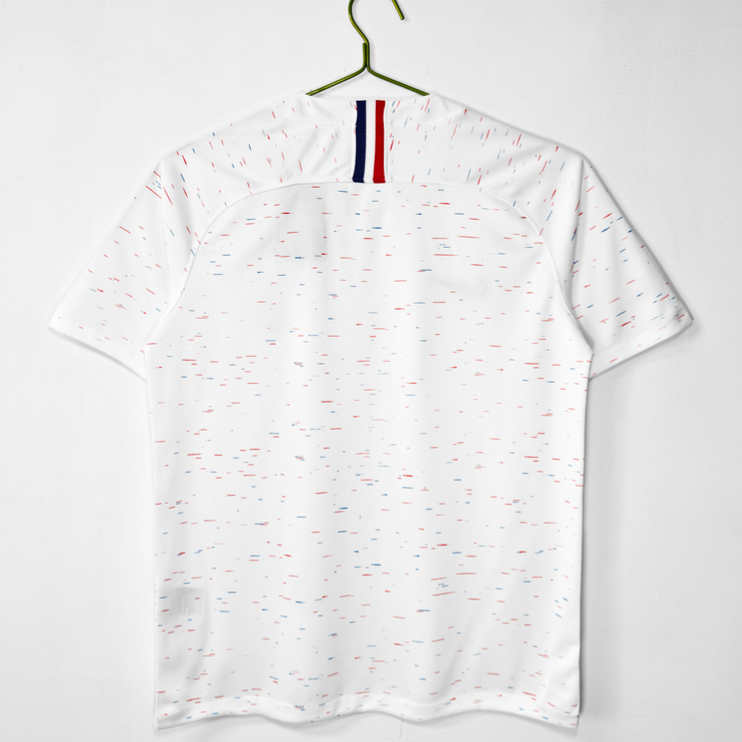 Poceni Moški retro nogometni dresi Francija Gostujoči SP 2018 Kratek Rokav-1