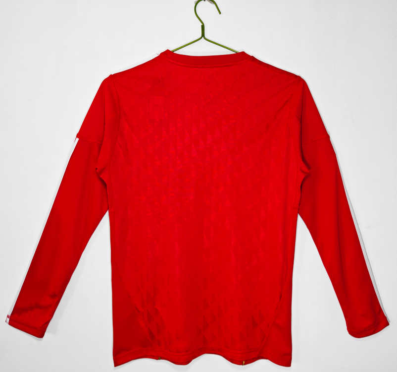 Poceni Moški retro nogometni dresi Liverpool Domači 2010/11 Dolgi Rokav-1