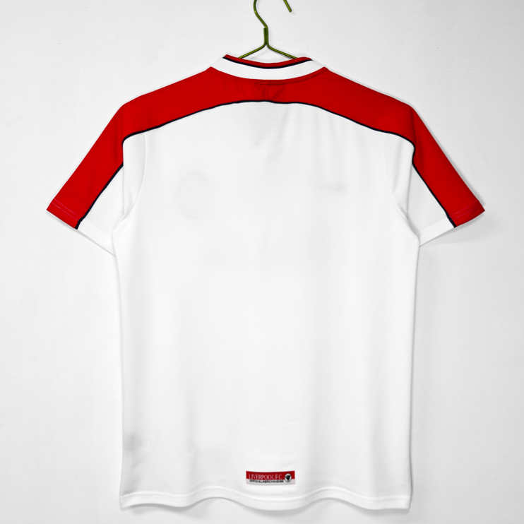 Poceni Moški retro nogometni dresi Liverpool Gostujoči 1998 Kratek Rokav-1