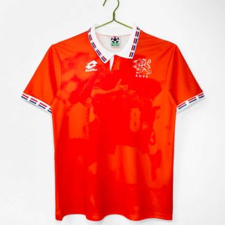 Poceni Moški retro nogometni dresi Nizozemska Domači 1996 Kratek Rokav