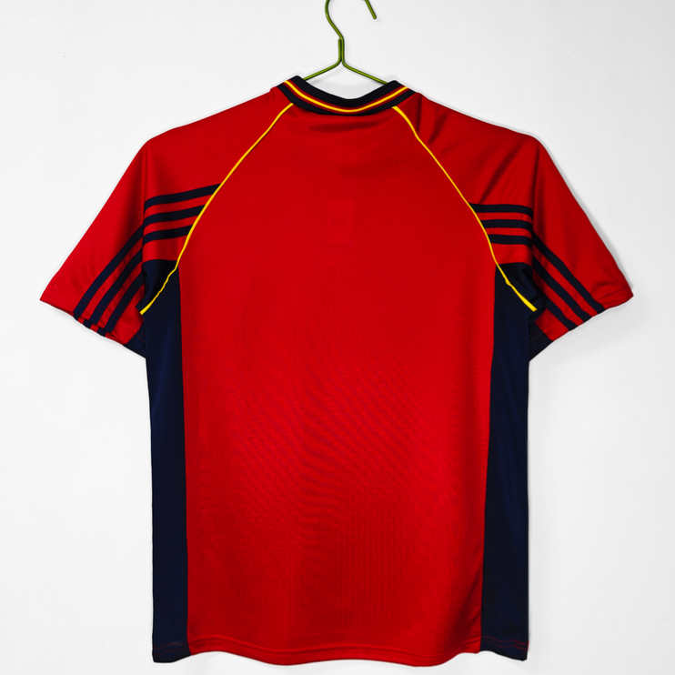 Poceni Moški retro nogometni dresi Španija Domači 1998 Kratek Rokav-1