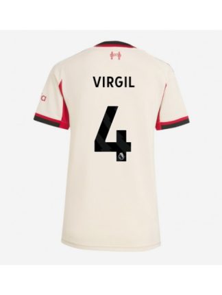 Ženski Nogometni dresi Liverpool Virgil van Dijk #4 Gostujoči 2025-26 Kratek rokav