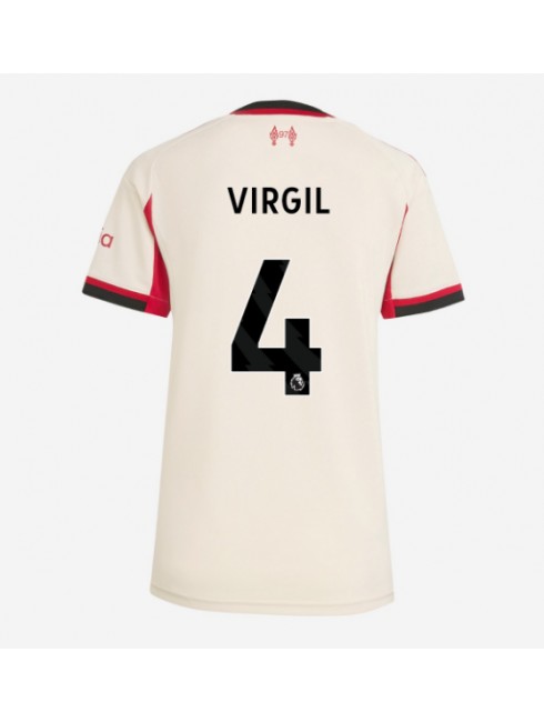 Ženski Nogometni dresi Liverpool Virgil van Dijk #4 Gostujoči 2025-26 Kratek rokav
