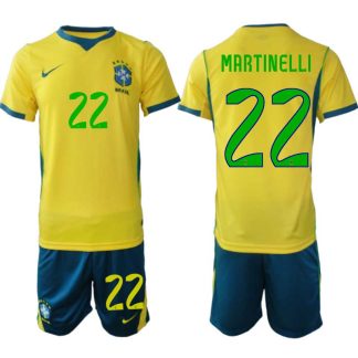 Moški Nogometni dresi komplet reprezentance Brazilija Gabriel Martinelli #22 Domači SP 2026