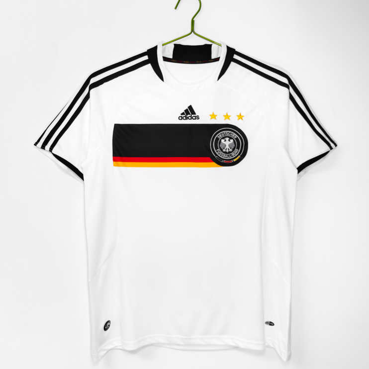 Moški retro nogometni dresi Nemčija Domači 2008 Kratek Rokav