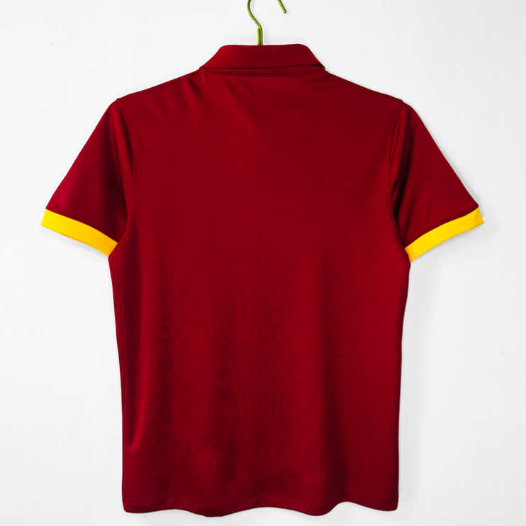 Poceni Moški retro nogometni dresi AS Roma Domači 2014/15 Kratek Rokav-1