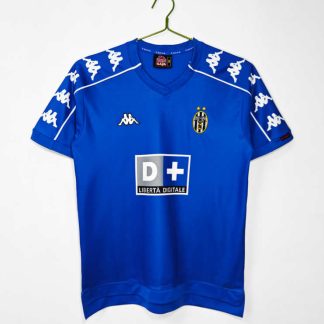Poceni Moški retro nogometni dresi Juventus Gostujoči 1999/00 Modra