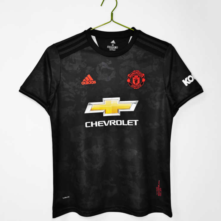 Poceni Moški retro nogometni dresi Manchester United Tretji 2019/20 Kratek Rokav