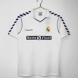 Poceni Moški retro nogometni dresi Real Madrid Domači 1988/90 Kratek Rokav