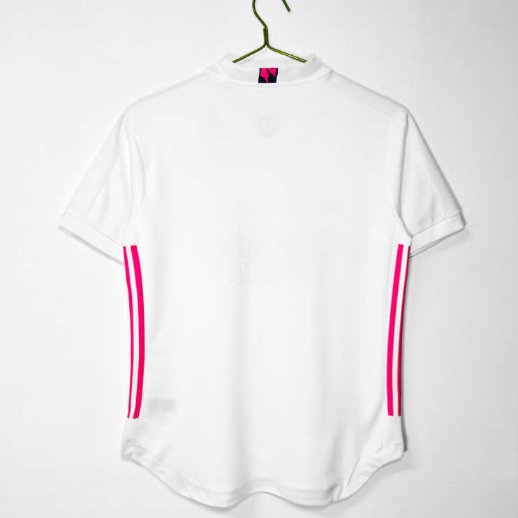 Poceni Moški retro nogometni dresi Real Madrid Domači 2020/21 Kratek Rokav-1