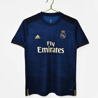 Poceni Moški retro nogometni dresi Real Madrid Gostujoči 2019/20 Kratek Rokav