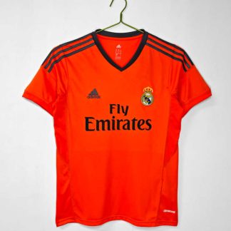 Poceni Moški retro nogometni dresi Real Madrid Tretji 2013/14 Kratek Rokav