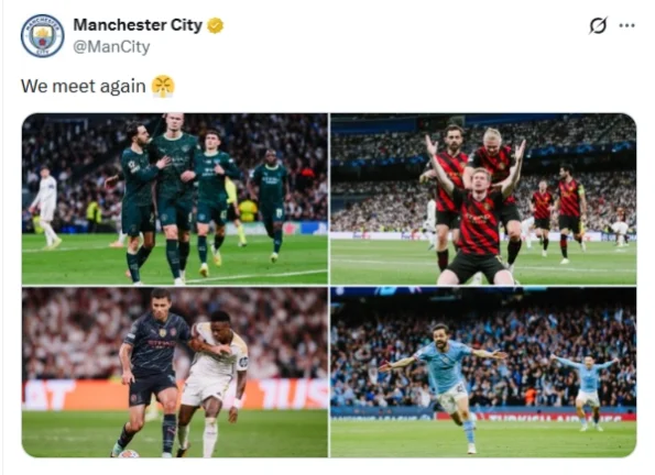 Scenaristična tekma med Real Madrid in Manchester City Scenaristična tekma med Real Madrid in Manchester City