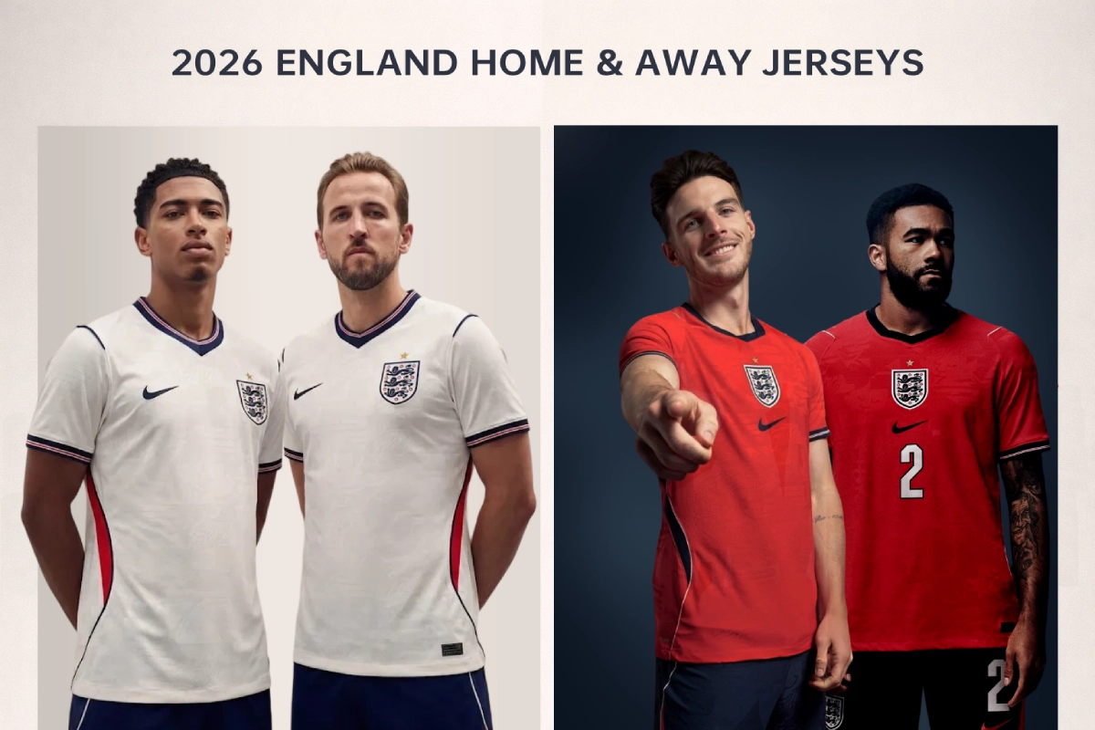 Dresi Anglija za leto 2026 združujejo tradicijo in turnirske ambicije