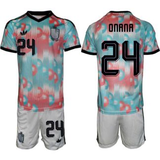 Moški Nogometni dresi kompleti Belgija reprezentance Amadou Onana #24 Gostujoči SP 2026