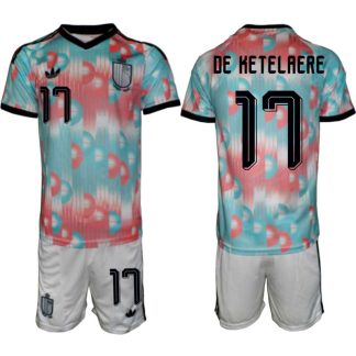 Moški Nogometni dresi kompleti Belgija reprezentance Charles De Ketelaere #17 Gostujoči SP 2026