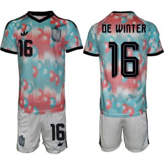 Moški Nogometni dresi kompleti Belgija reprezentance Koni De Winter #16 Gostujoči SP 2026