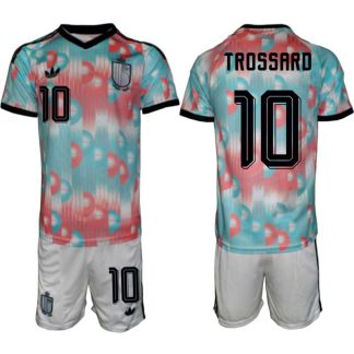 Moški Nogometni dresi kompleti Belgija reprezentance Leandro Trossard #10 Gostujoči SP 2026