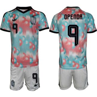 Moški Nogometni dresi kompleti Belgija reprezentance Loïs Openda #9 Gostujoči SP 2026