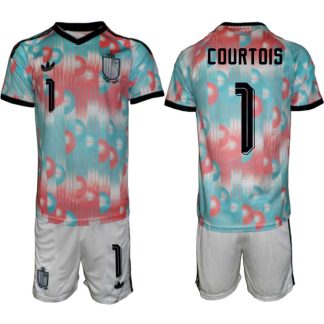 Moški Nogometni dresi kompleti Belgija reprezentance Thibaut Courtois #1 Gostujoči SP 2026