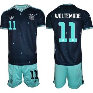 Moški Nogometni dresi kompleti reprezentance Nemčija DFB Nick Woltemade #11 Gostujoči SP 2026