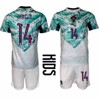 Nogometni dresi kompleti za otroke kompleti Portugalska reprezentance Gonçalo Inácio #14 Gostujoči SP 2026