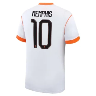 Poceni Moški Nogometni dresi Memphis Depay #10 Nizozemska Gostujoči SP 2026 Kratek Rokav
